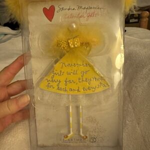 VTG Dept 56 NOVEMBER Birthday Girl Angel gift wall decor/ornament Calendar Gals